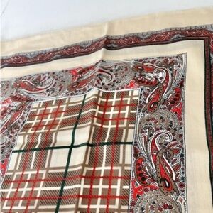 Paisley Print Plaid Scarf Wrap